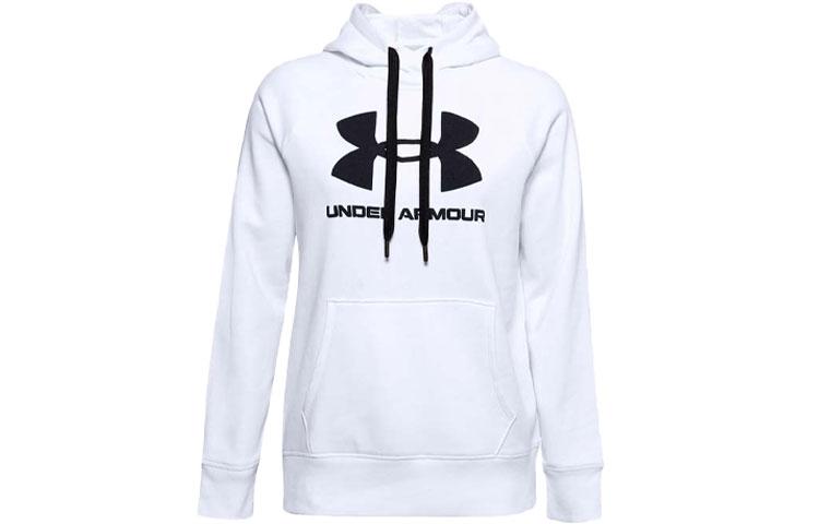Under Armour Sweatshirts Women s White Hooded Moderate Regular 1356318-100 XL