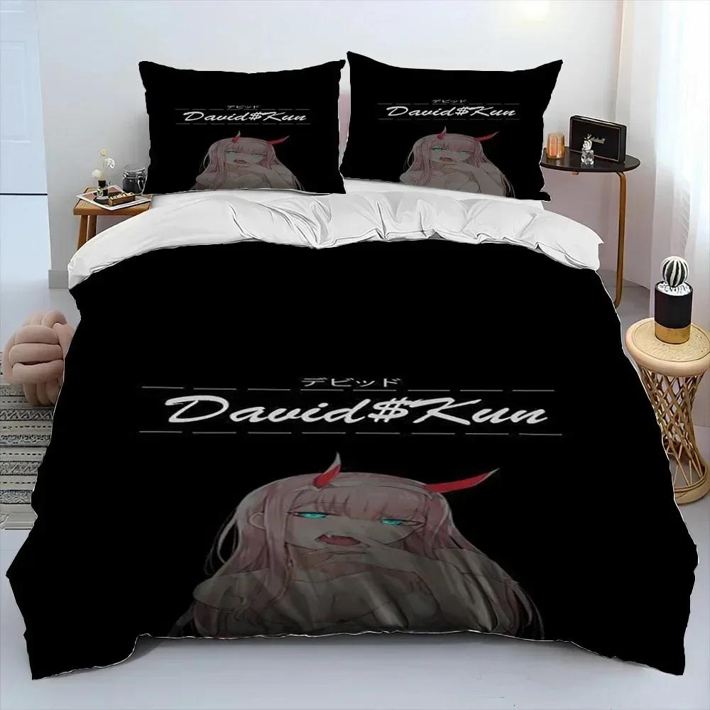 Comforter 3D Zero Two Darling In The Franxx Anime Comforter Bedding Set Bed Set Queen Size Bedding Set