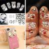 1440Pcs Crystal Ab Round Nail Art Rhinestones 2.0mm Flat Back Mixed Colors 3D Nail Decoration Art Accessories Rhinestones