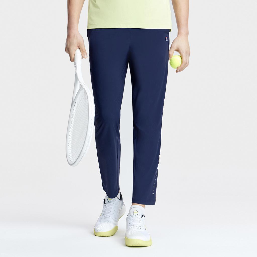 Fila Solid Color Tennis Knit Straight Leg Sports Pants Men Bottoms Royal-Blue A11M333601FNV