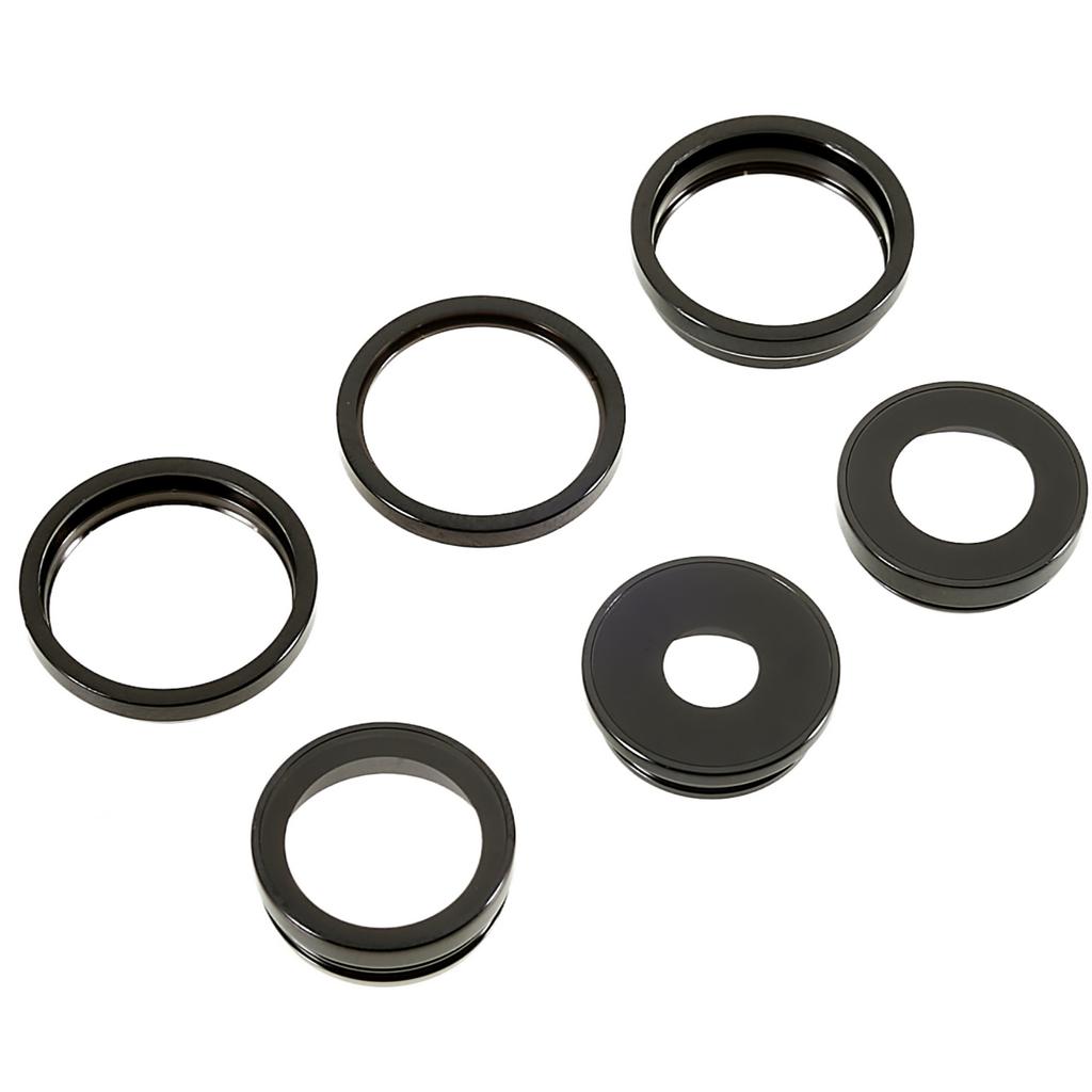 For iPhone 14 Pro 1 Set Rear Back Camera Lens Ring Cover with Glass Lens (without Logo)