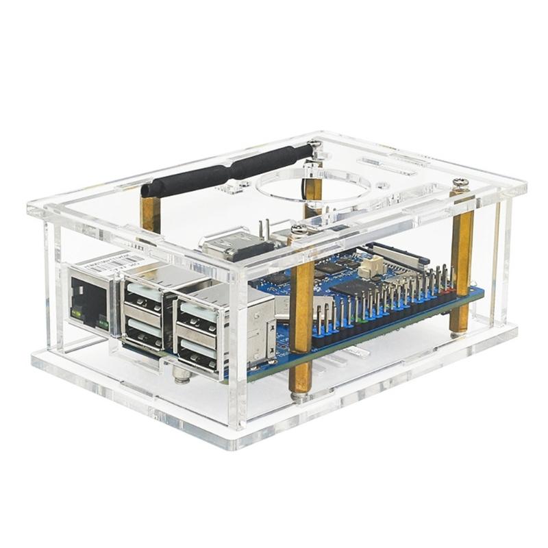 Clear Acrylic Protective Case For PI 4A Components Enhances Cooling And Visibility Durability