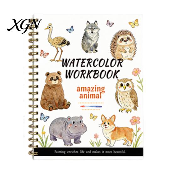 Creative Color Matching Practice Book Watercolor Coloring Book, Clean And Bright Patterns Design, Thick Art Supplies for Kids Painting Paper