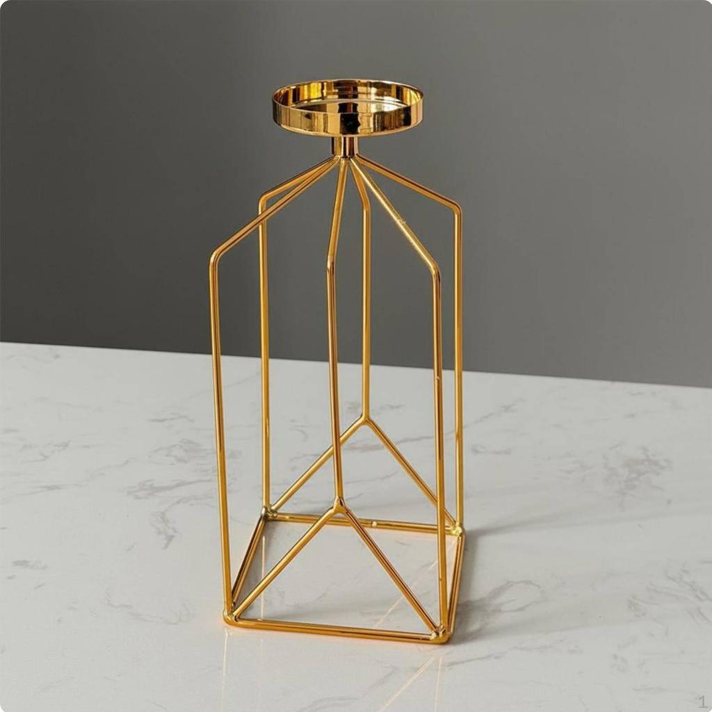 Iron Art Candle Holder Romantic Atmosphere Nordic Candlestick Minimalist Geometric Metal