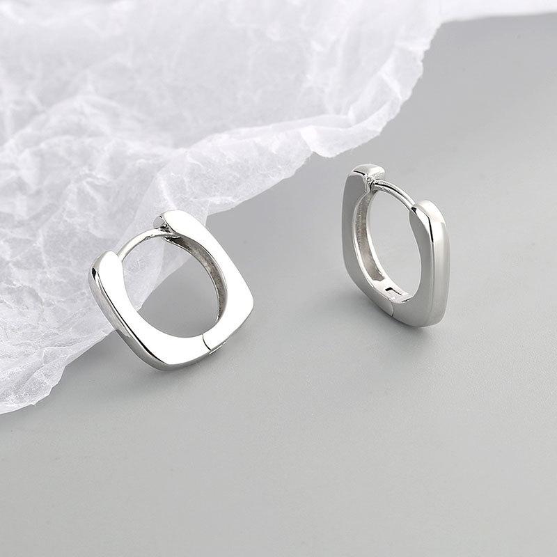 Minimalist Geometric Polygon Hoop Earrings For Women Chic Simple Fashion Ear Cuffs Elegant Jewelry