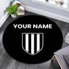 Custom Name,Newcastle United FC pattern round rug,Carpet Rug for Living Room Bedroom Playroom ,Non-slip Floor Mat,Holiday Gifts and Birthday Gifts.