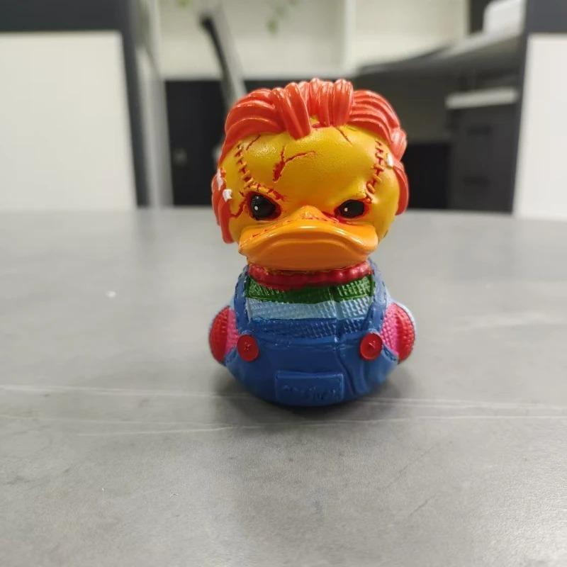 

Classic Horror Movie Character Duck, Halloween Collectible Duck Figure, Latex Enigma Duck,Spooky Halloween Decoration, Unique Dark Rubber Duck, style A