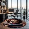 Chucky Printed Round Rug Carpet Chair Rug Area Rug Entryway Doormats,for Office Chair Living Room Bedroom Kitchen Room.