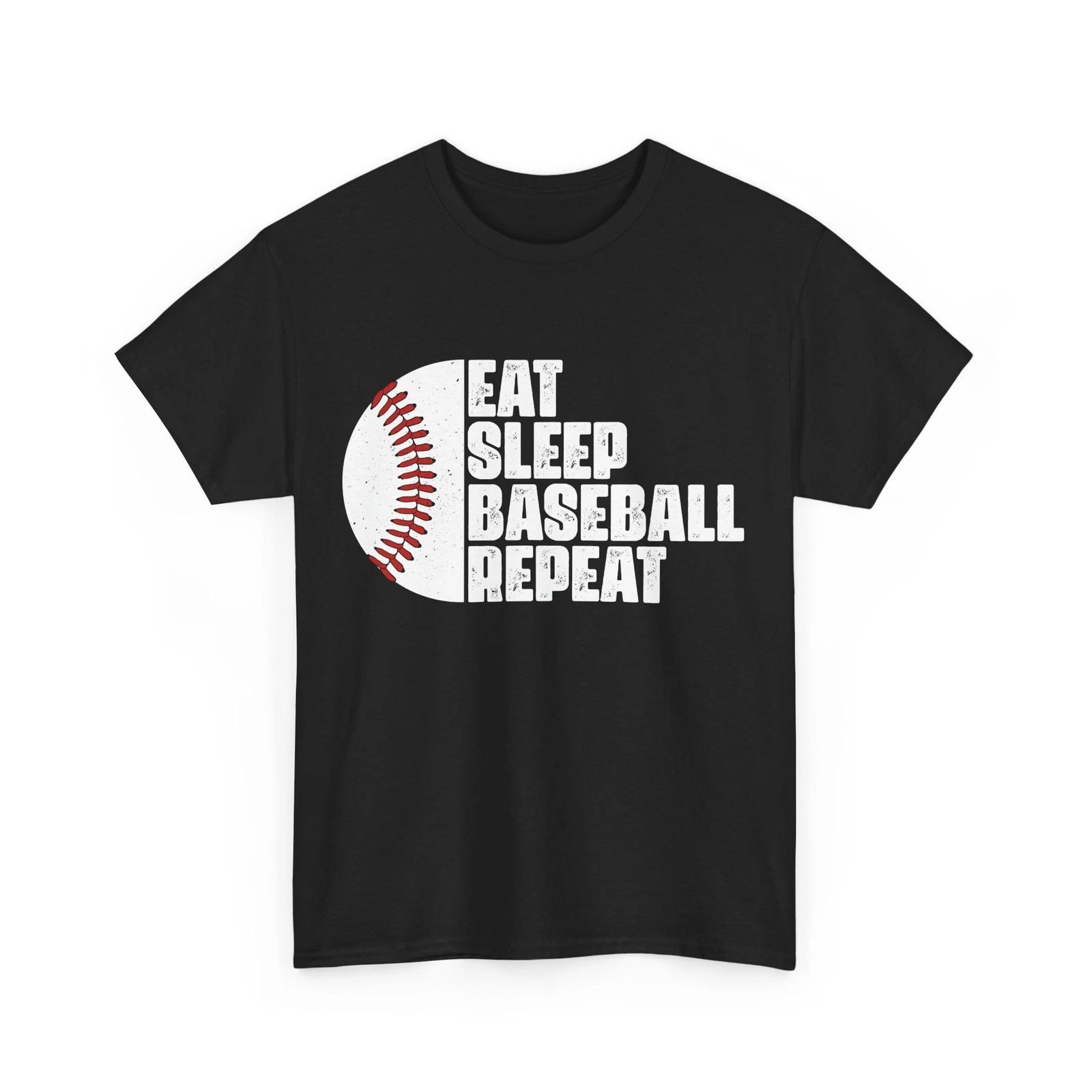 Baseball Shirt, Eat Sleep Baseball Repeat Shirt, Baseball Lovers Shirt L