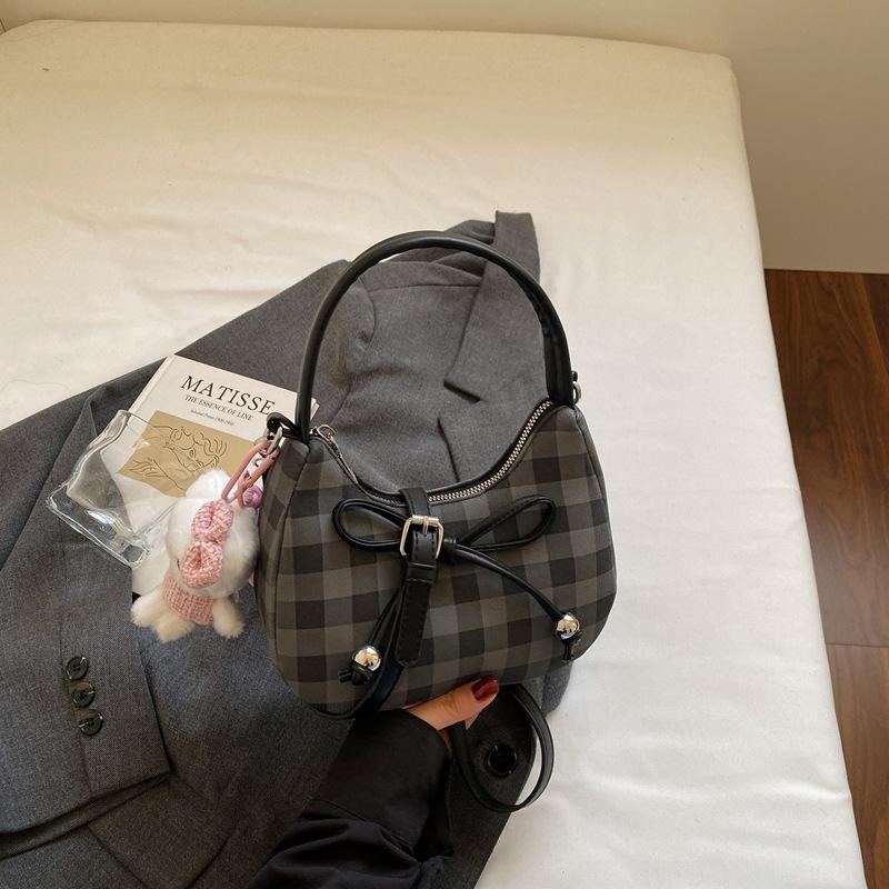 High-End Nischentasche Damen neue Mode Umhängetasche Schleife tragbare Knödeltasche