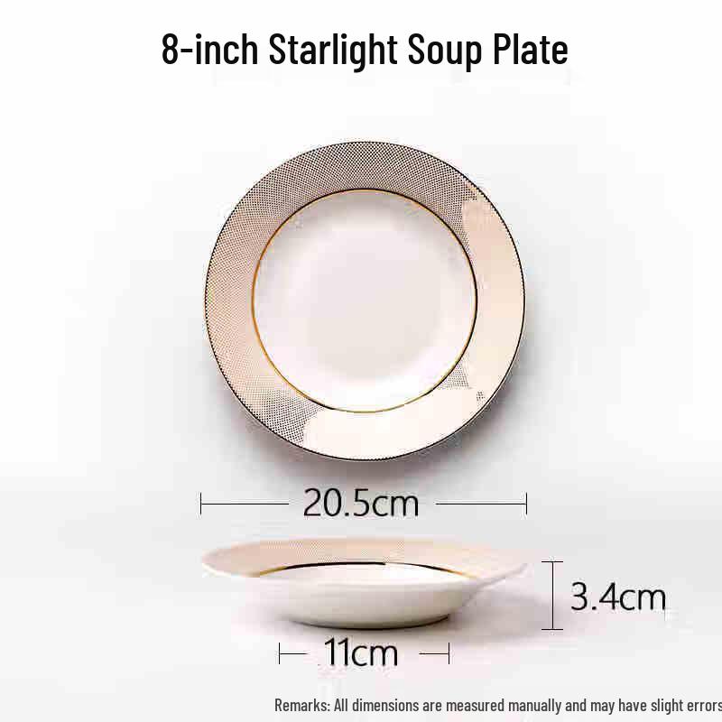 European Style Starlight Ceramic Dinner Plate