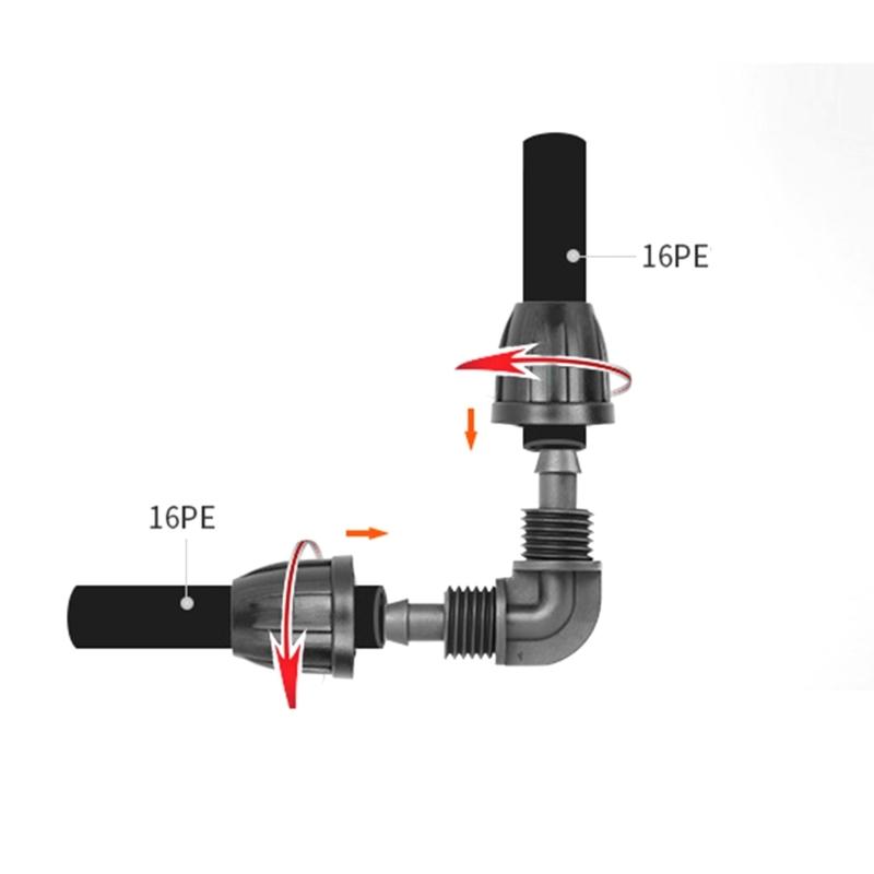 20 Pieces Durability Irrigation Elbow Connectors Leakproof Joints forDrip Systems Quick Installation No Tools Required