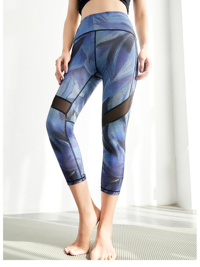 New Women's High-Waist Digital Jacquard Yoga & Running Leggings
