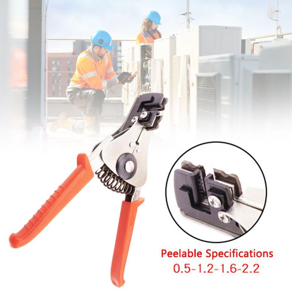 Steel Automatic Cable Stripper Red&Silver Stripping Pliers Wire Stripper  Cable Installation