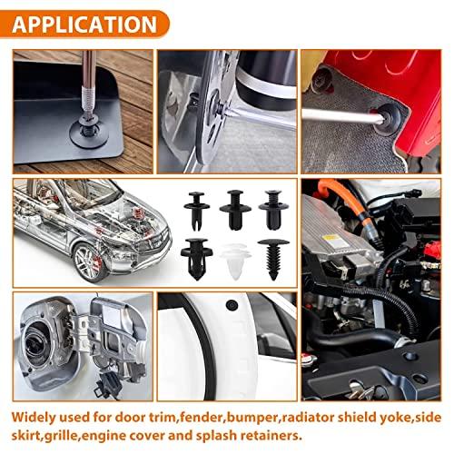 TAORAYO Push Rivets, Automotive Rivets, Plastic Rivets, Trim Clips, Push-in Retaining Clips, Bumper Clips, Fender Clips, for Toyota, Nissan, Mits