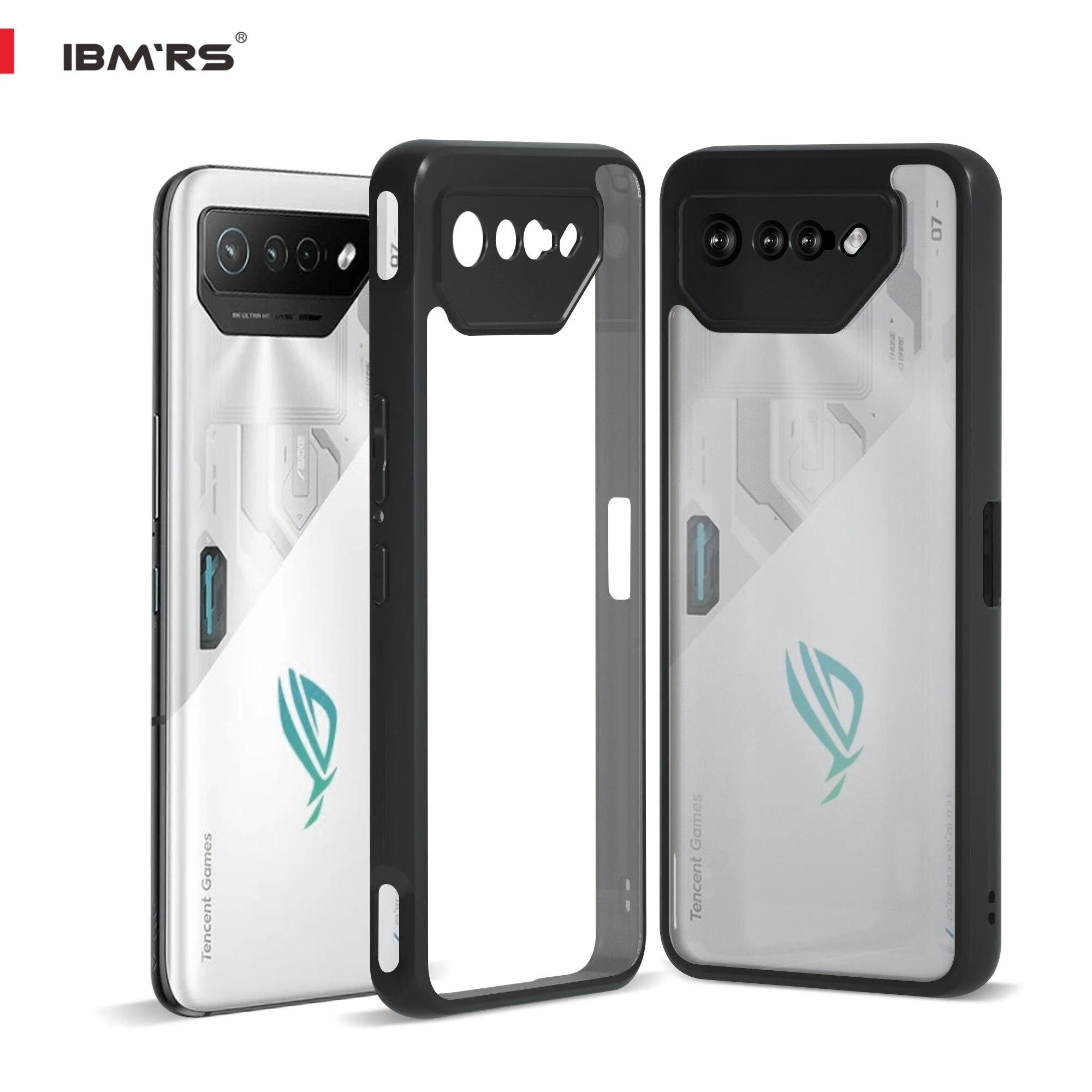 

(В комплекте ремешок на запястье)Чехол IBMRS для Asus ROG Phone 7, камуфляжный прозрачный жесткий чехол с защитой от ударов и царапин for phone series(6.7 ) прозрачный