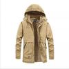 Chaqueta Cortavientos de Terciopelo de Longitud Media para Hombre Abrigo para Hombre de Edad Media Chaqueta de Trabajo de Algodón Lavado Engrosada Hombre