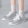 Plus Size Gold Sneakers 2026 Spring New Versatile Casual Flat Sneakers Women Fashion White Shoes