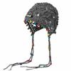 Openwork Crochet Knitted Beanie Color Bead Tassel Ethnic Beanie Crochet Headwrap  Bohemian Styling