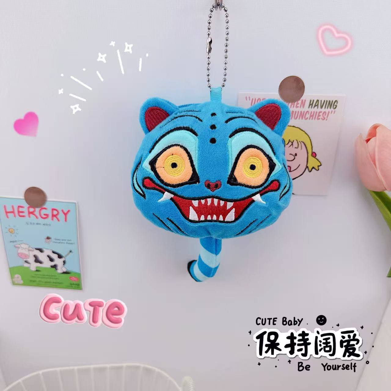 K-POP Demon Hunter Girl Group Tiger Coin Purse Plush Tiger Doll Pouch Bag Charm for Backpack Keychain