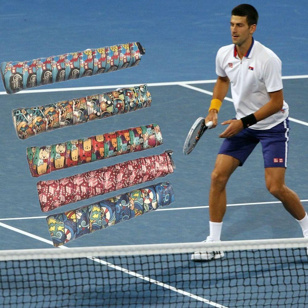 

Sticky Grip Sweat Band Skidproof Tennis Overgrips Badminton Grip Tape Tennis Racquet Printed Cat