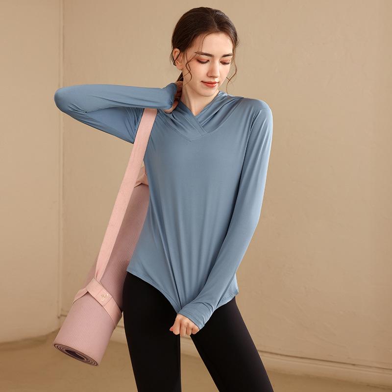 Women's Peach Heart Slim Fit Hoodie - Breathable Long Sleeve Fitness & Yoga Top