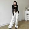 Women's Sheer Mesh Long-sleeve Bodysuit