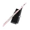16 Closed Holes Flute C Key Pink Body Flute with E Key Professional Woodwind Instruments Transverse Flute for Musical Lover