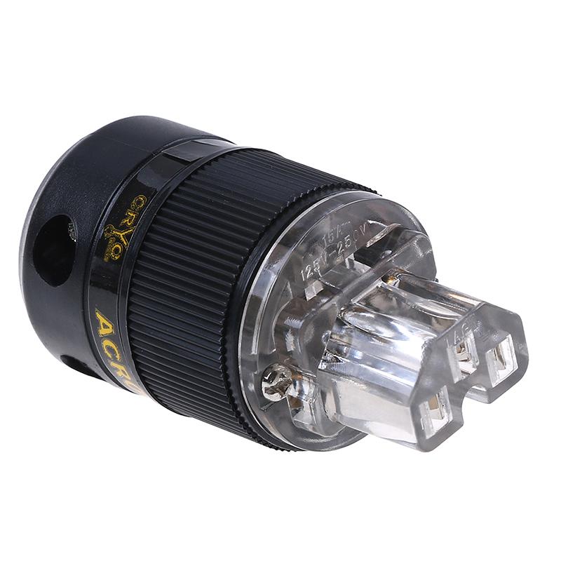 Rhodium Iec C13 Mains Power Plug Female Copper Connector Cable Cord Hifi