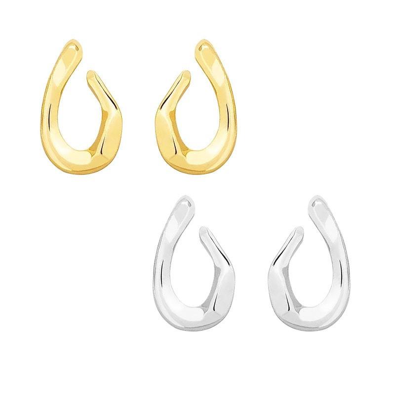 Exaggerated Metal Irregular Twisted Drop Earrings for Women Minimalist Hollow Geometric Dangle Earrings Party Jewelry Gifts