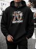 Unisex Hoodie, 70Th Birthday Celebration, It's My 70Th Birthday Text And Balloons Graphic, Pullover Sweatshirt, Casual Streetwear Style, Autumn Winter