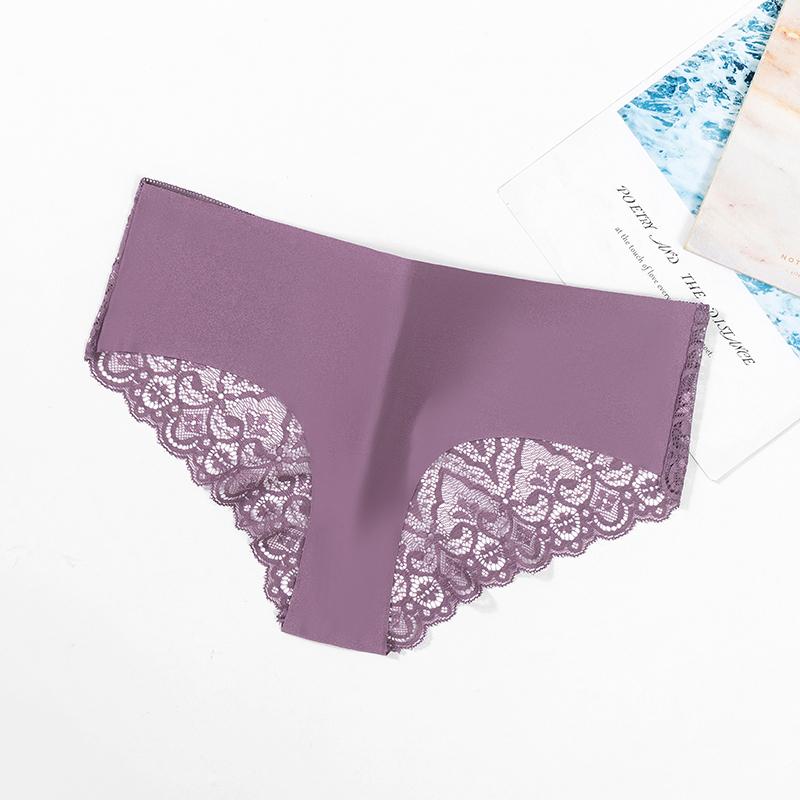 Lace Women's Panties Ice Silk Breathable Underwear Femme Sweet Briefs Sexy Lingerie Soft Comfort Underpants