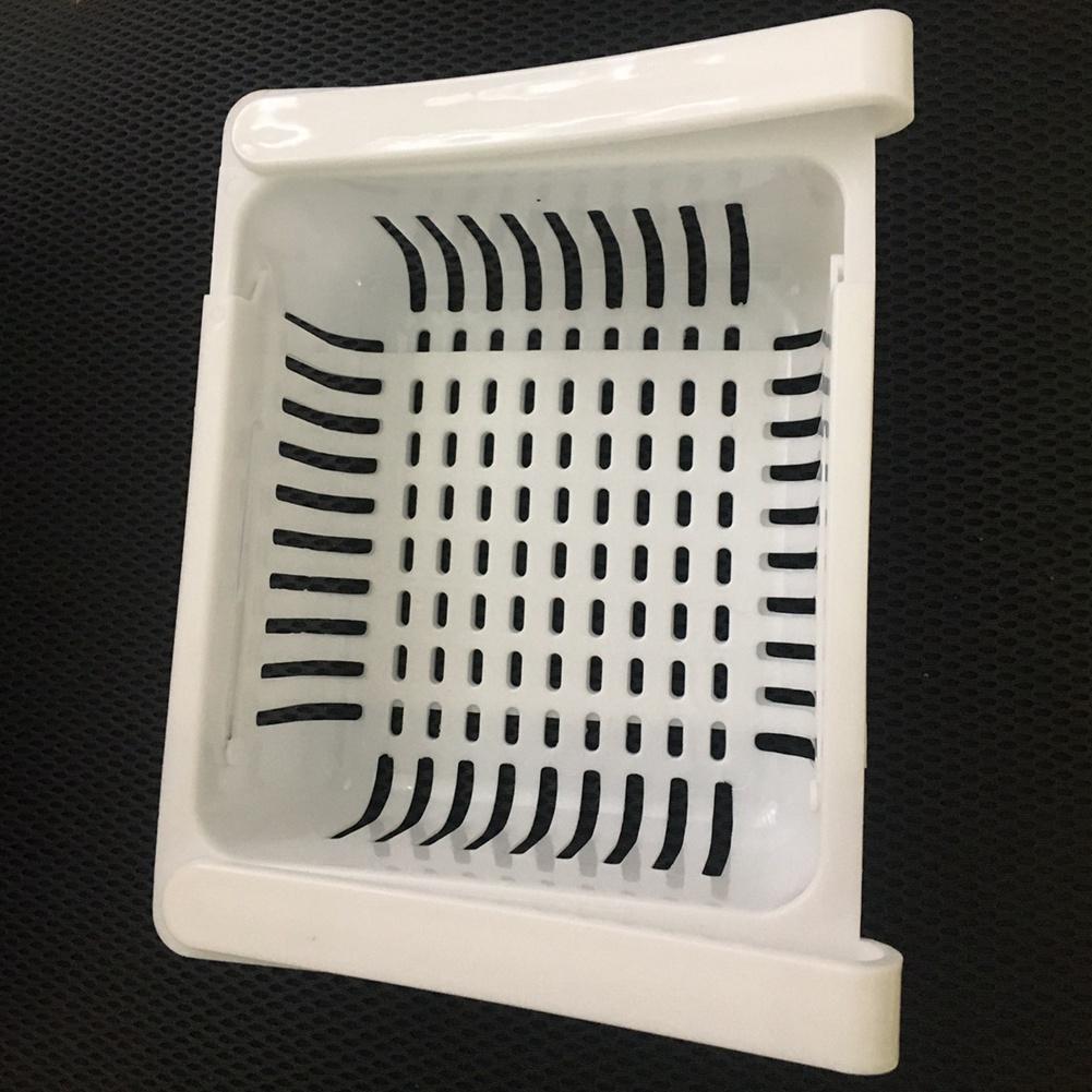 T02C!Adjustable Stretchable Fridge Organizer Drawer Basket Refrigerator Pull-Out Drawers Fresh Spacer Layer Storage