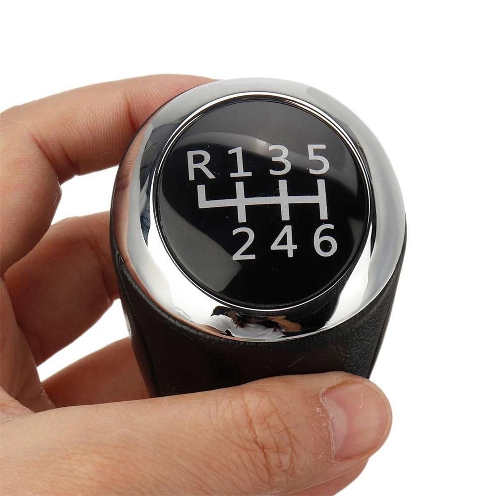 Manual Shifter Knob 6 Speed Chrome Black For Chevrolet Aveo Sonic T300 2012-2017