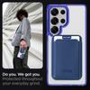 For Samsung Galaxy S25 Ultra Magnetic Case TPU + PC Phone Cover with Card Bag