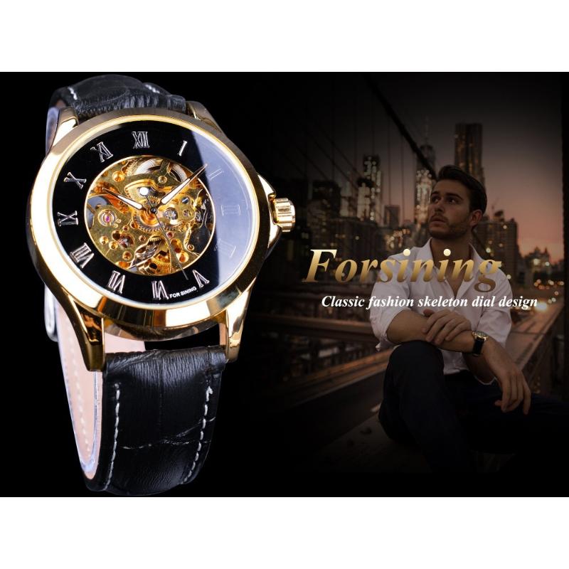 Forsining Men Fashion and Leisure Hollow Automatic Mechanical Watch