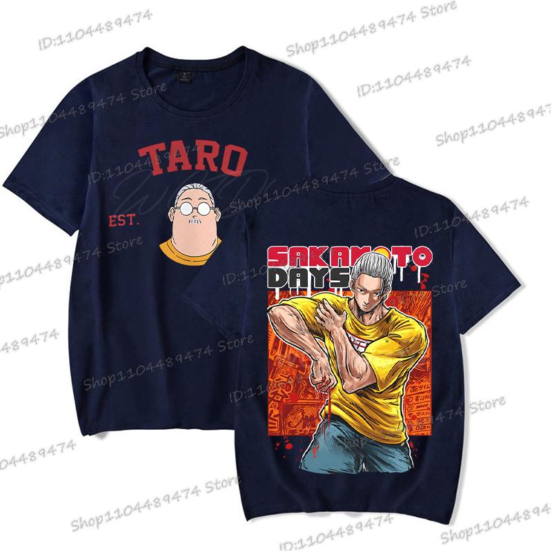 Anime Sakamoto Days T-Shirt Herren Damen Mode Grafiken Sakamoto Tarou Beidseitig Streetwear Kurzarm Unisex T-Shirts