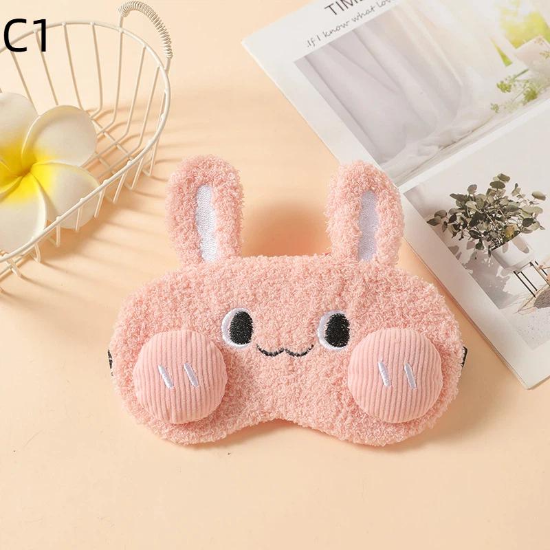 Cute Cartoon Plush Sleep Eye Mask Light Blocking Sleeping Eye Cover Protective Eye Mask Comfortable Soft