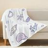 Lightweight Flannel Throw Blanket | Ocean Themed, Shell & Starfish Design - Soft Warm Cozy for Home Decor, Leisure, Christmas & Halloween