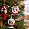 Metal Christmas Hanging Ornament Lightweight Christmas Sweater Ornament Character Candy Cane Ornament Festive For Christmas Tree
