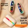Winter Gift Neck Hanging Magnetic Hand Warmer Digital Display Colorful Light Transparent Heating Hand Warmer