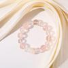 Rose Quartz & Morganite Bracelet - Ice Orange Pink, Original Design, Light Luxury, Sweet Style, Beaded Bestseller.