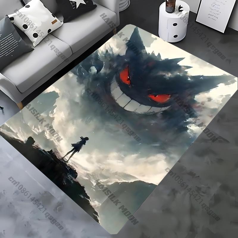 Various Sizes Pokemon Gengar Carpet Rug for Living Rooms Bedrooms Sofa, Balcony Garden Decorative Mat Portable Camping Mat Gifts