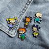 Little Devil Paris Trip Cartoon Brooch - Anime Badge Accessory