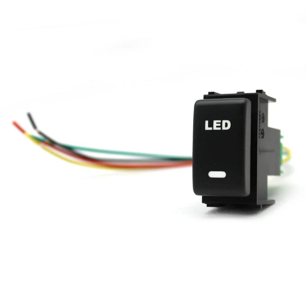 1 PC Car LED Fog Light Radar Power On Off Camera Mirror Switch Push Button For Nissan Patrol Y62 Qhashqai Tiida X-TRAIL