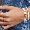 ANIA HAIE Natural Freshwater Pearl Cubic Zirconia Bezel Set 925 Silver Bracelet B058-05H