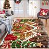 VIKAMA Christmas Living Room Carpet Non-Slip Easy-To-Clean Mat Bedroom Entrance Carpet New Year's Greetings Home Decoration
