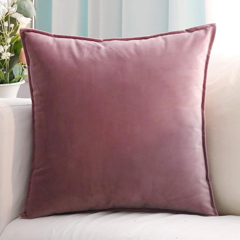 Velvet Cushion Cover Solid Color Square Pillow Covers for Home Living Room Sofa Decorative Headboard Pillowcase 50x50cm/60x60cm