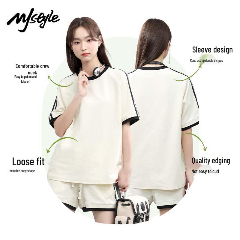 MJ STYLE Women's Short Sleeve Shorts Set
