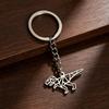 Geometric Stainless Steel Tyrannosaurus Rex Keychain Pendant